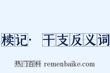 椟记·干支反义词是什么意思的图片
